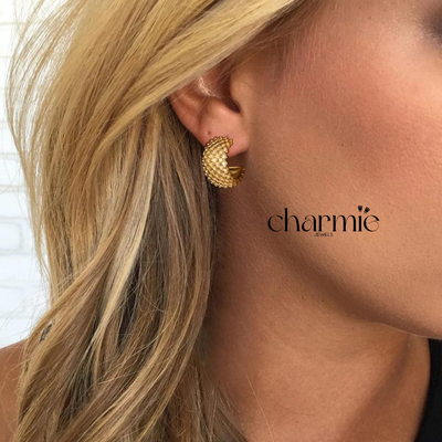 18K Gold plated stainless steel earrings